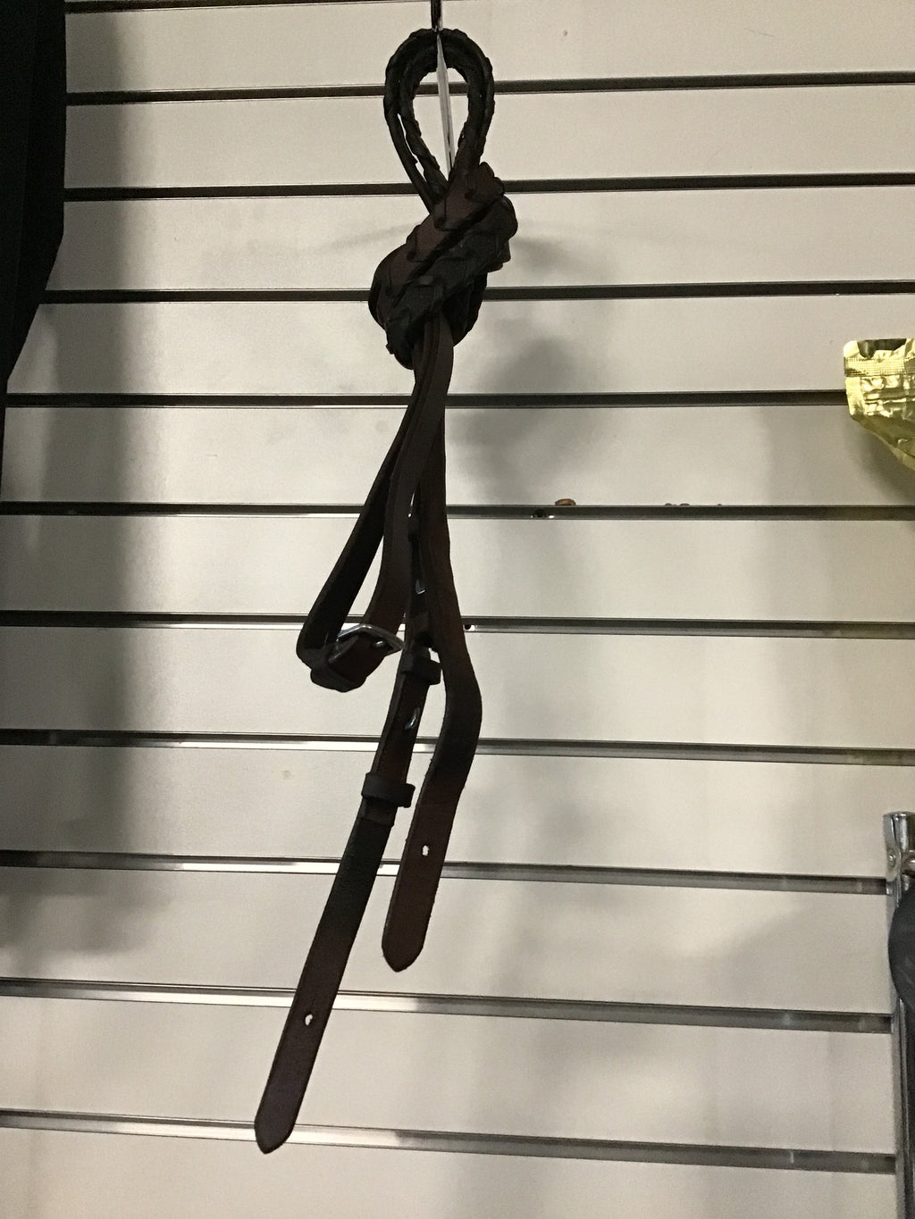 Oak leather braided reins