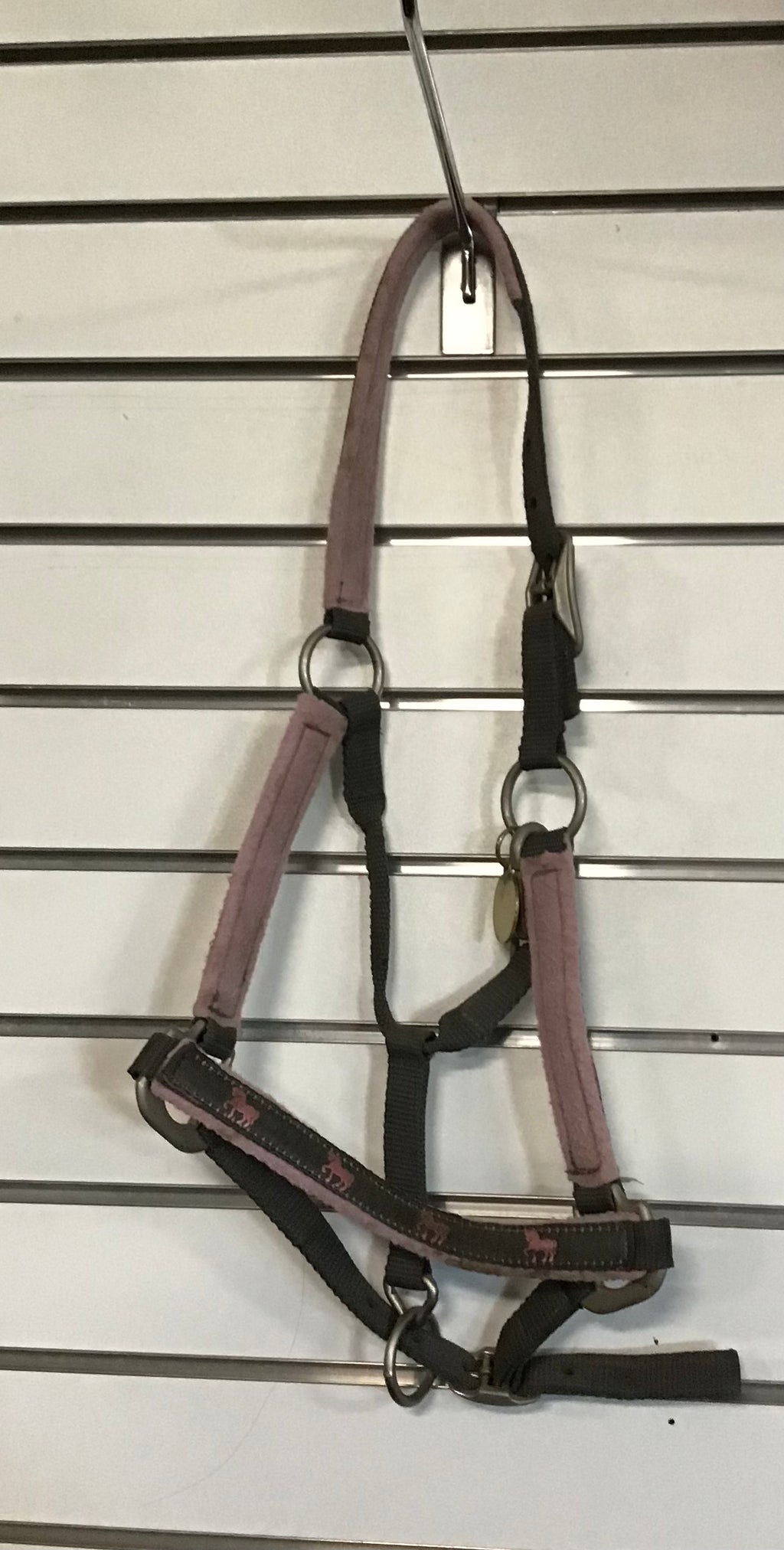 Pink/ grey pony halter